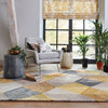 Harlequin Rhythm Geometric Rug Safron lifestyle picture in the living room