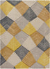 Harlequin Rhythm Geometric Rug Safron wool geometric rug