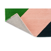 Harlequin Sherbet Stripe Bohemian Rug Emerald/Amber with a cotton and latex backing