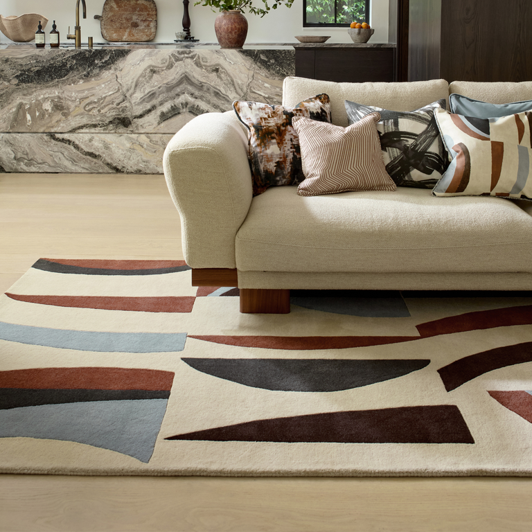 Harlequin Torillo Geometric Rug Cornflower/Walnut.