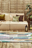 Harlequin Trattino Outdoor Rug Sea Glass lifestyle picture outside