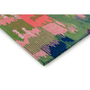 Harlequin Wilderness Abstract Rug Peridot/Emerald hand-tufted wool rug with a cut & loop pile