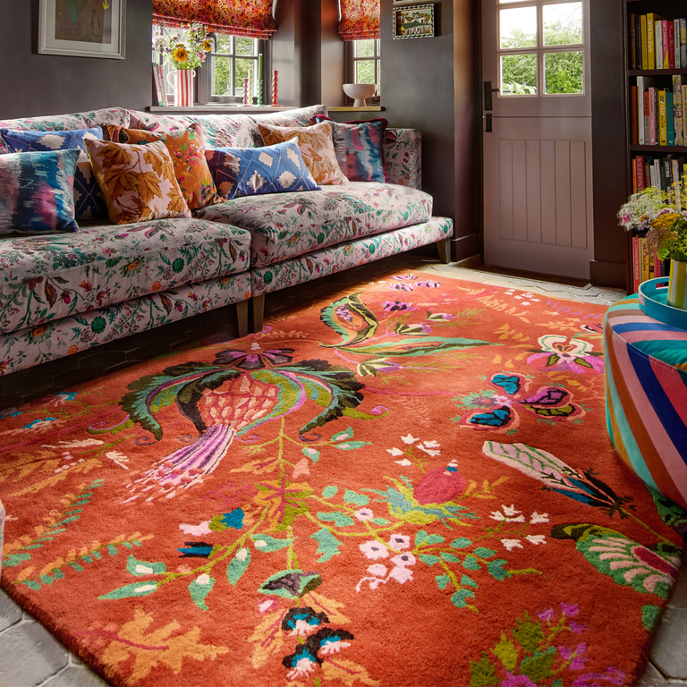 Harlequin Wonderland Floral Rug Amber/Lapis