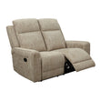 Harper 2 Seater Sofa Recliner Beige with reclined seat