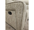 Harper Corner Sofa Recliner Beige close view picture of the manual reclining handle