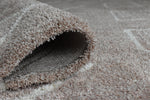 Harper Geometric Rug 522 Mink  close view picture of the pile height