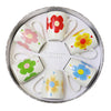 Heart Flowers Set Of 6 Mugs picture in the gift box on the white background