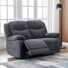 Herbert 2 Seater Sofa Electric Recliner Dark Grey life style side view photo
