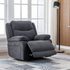 Herbert Electric Recliner Armchair Dark Grey life style side view photo with reclined seat