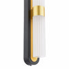Hessel 2 Light Wall Light Matt Black LED  close view picture of the bottom of the lamp 