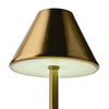 Hestia Bronze USB LED Touch Table Lamp close view picture of the lamp with cold white glow