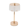 Hestia Crystal USB LED Touch Table Lamp close view on white baking