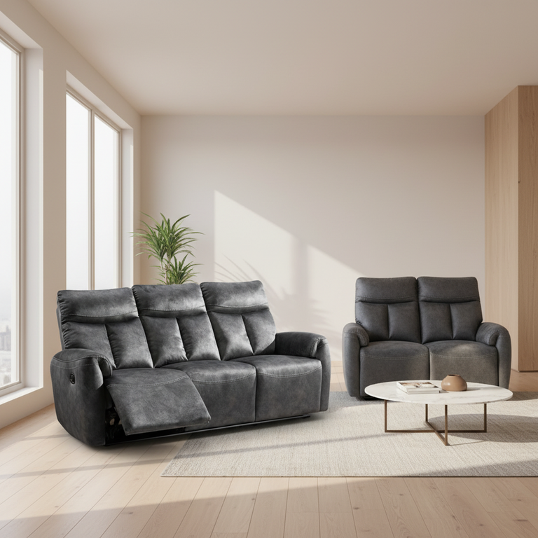 Hill 3+2 Seater Recliner Sofa Suit Dark Grey - 3+2 Seater Sofa Collection