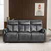 Hill 3 Seater Sofa Recliner Dark Grey front view picture of the sofa