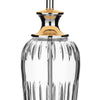 Hinton Table Lamp Polished Chrome Crystal close view picture of the crystal glass body