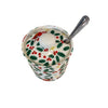 Holly Covered Sugar Bowl picture from the top
