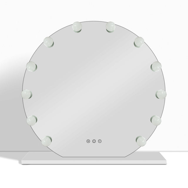 Hollywood Round LED Mirror XL 90cm – Mirror with Bulbs