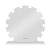Hollywood Round Mirror XL 90 cm picture on the white background with turned on lights