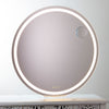 Modern mirror with sleek white frame – Hollywood Round Vanity Mirror White 73cm
