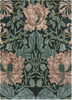 Morris & Co Morris & Co Honeysuckle & Tulip Floral Rug Teal picture of the rug floral design