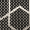 Nourison Horizon Rug HOZ01 Black close-up view of the pattern design