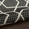 Nourison Horizon Rug HOZ01 Black machine-made rug with a flatweave pile