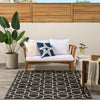 Nourison Horizon Rug HOZ01 Black lifestyle picture outside