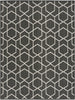 Nourison Horizon Rug HOZ01 Black geometric outdoor rug