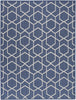 Nourison Horizon Rug HOZ01 Navy outdoor rug with a geometric pattern