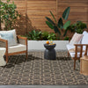 Nourison Horizon Rug HOZ01 Charcoal lifestyle picture outside