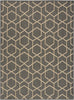 Nourison Horizon Rug HOZ01 Charcoal outdoor rug with geometric design