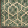 Nourison Horizon Rug HOZ01 Green close-up view of the pattern design and color hue