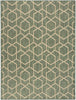 Nourison Horizon Rug HOZ01 Green outdoor rug with geometric pattern