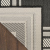 Nourison Horizon Rug HOZ03 Black Outdoor Rug with a jute backing