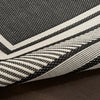 Nourison Horizon Rug HOZ03 Black Outdoor Rug machine-made rug with a low pile