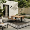 Nourison Horizon Rug HOZ03 Black Outdoor Rug lifestyle picture outside
