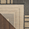 Nourison Horizon Rug HOZ03 Charcoal with a jute backing