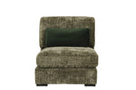 Comfortable Corner Sofa: Humphrey Armless Sectional in Green
