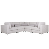 Relax in Style: Light Grey Corner Arm Sectional.