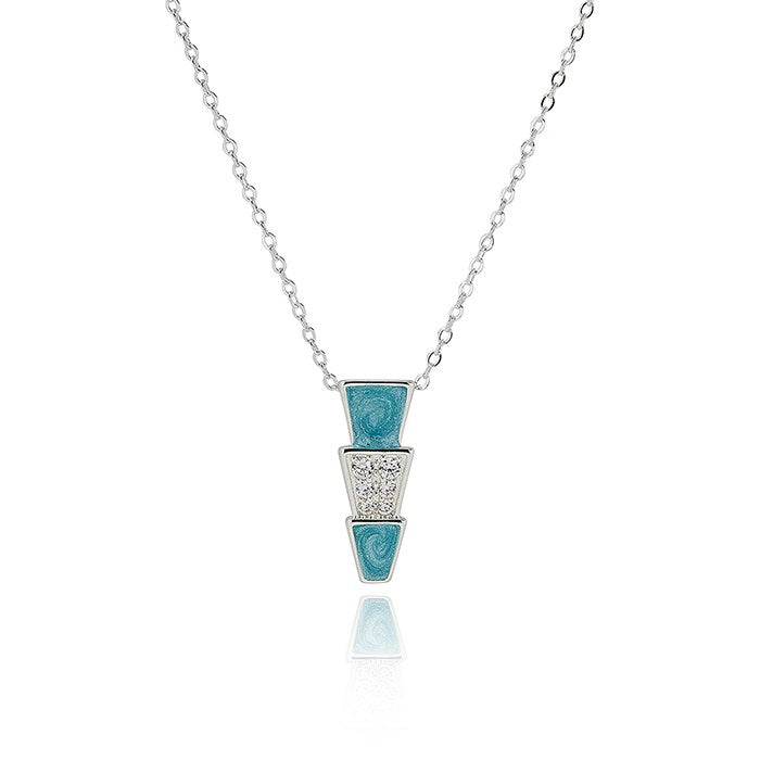 Iced Gem Glam Silver Plated Necklace