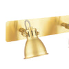 Idaho 2 Light Wall Spotlight Natural Brass close view picture of the adjustable head