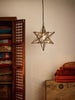 Ilario Large Star Pendant Light Antique Brass Glass life style picture