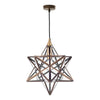 Ilario Small Star Pendant Antique Brass Glass picture of the lighting design
