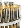 Imani 12 Light Pendant Polished Chrome close view picture of the glass shade