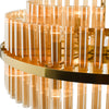 Imani 16 Light Pendant Natural Brass close view picture of the shade