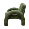 Indigo green upholstered accent chair with curved arms shown from another angle (4)
