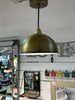 Industrial Dome Pendant Light Antique Brass life style photo 