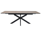 Infiniti 180-220 cm Dining Table Ashen Oak front view picture on the white background