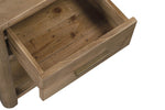 Inola 1 Drawer Bedside Table Cashew top view picture of the opened drawer