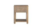Inola 1 Drawer Bedside Table Cashew picture from the back